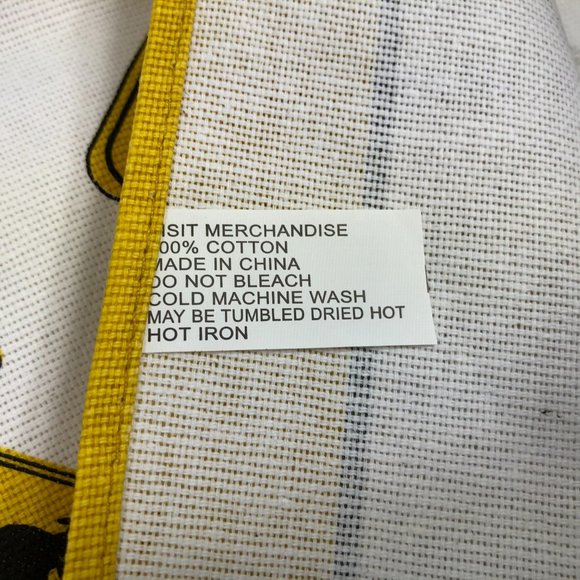 Nucolorvue AUSTRALIAN ROADSIGNS Kitchen Tea Towel Cotton Yellow/White NWOT - Picture 6 of 6